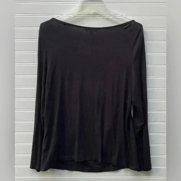 Banana Republic Black Keyhole Long sleeve Top Size XL - Picture 6 of 8
